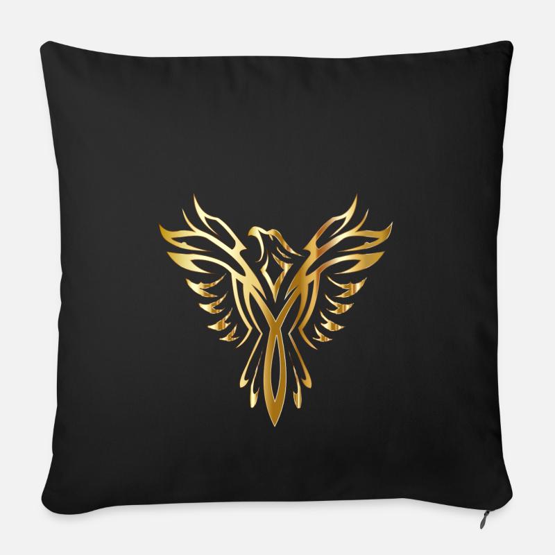 Phoenix - Housse de coussin décorative 45 x 45 cm - noir