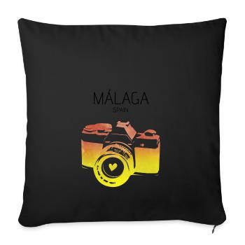 Camera Málaga Spain - Sofa pillowcase 17,3'' x 17,3'' (45 x 45 cm) - black - Front