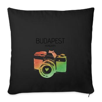 Kamera Budapest - Sofakissenbezug 45 x 45 cm - Schwarz - Vorne