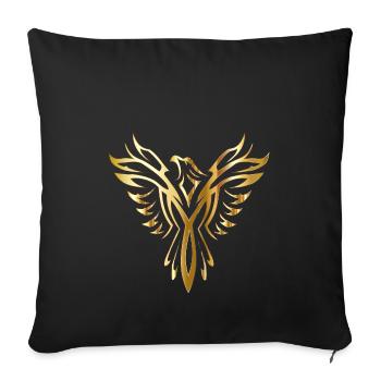 Phoenix - Sofakissenbezug 45 x 45 cm - Schwarz - Vorne