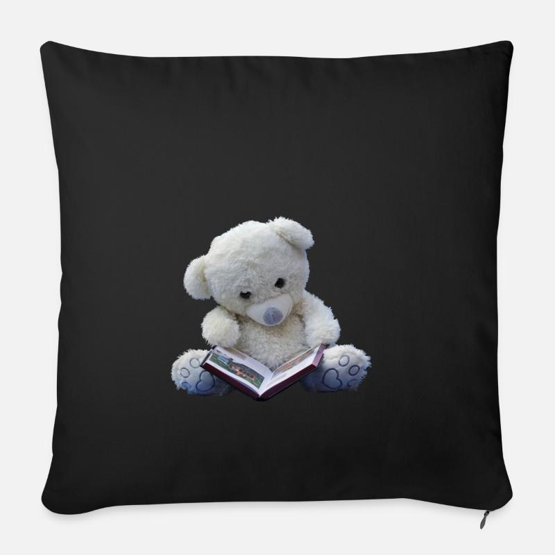 Teddy - Sofakissenbezug 45 x 45 cm - Schwarz