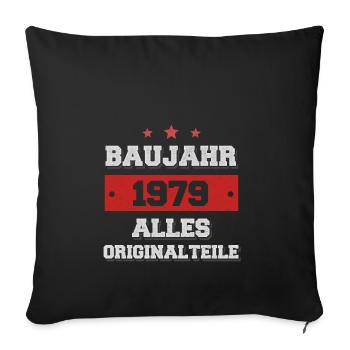 Baujahr 1979 - Alles Original Teile! - Sofakissenbezug 45 x 45 cm - Schwarz - Vorne