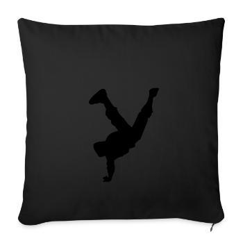 break dancing - Sofa pillowcase 17,3'' x 17,3'' (45 x 45 cm) - black - Front