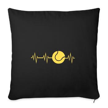 impulsion de tennis - Housse de coussin décorative 45 x 45 cm - noir - Devant