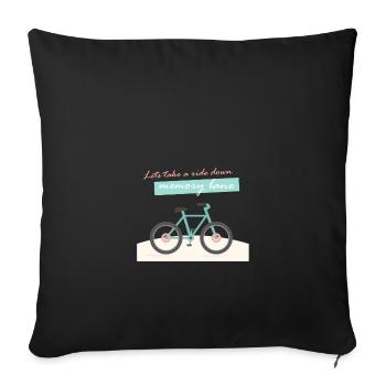 Memory lane - Sofakissenbezug 45 x 45 cm - Schwarz - Vorne