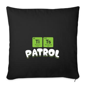 Tits Patrol - cadeau noir - Housse de coussin décorative 45 x 45 cm - noir - Devant