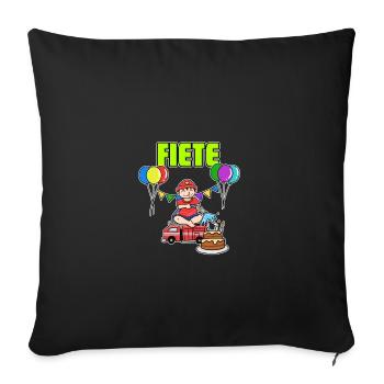 Fire Brigade Fiete gift - Sofa pillowcase 17,3'' x 17,3'' (45 x 45 cm) - black - Front