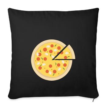 Pizza T-Shirts - Sofakissenbezug 45 x 45 cm - Schwarz - Vorne