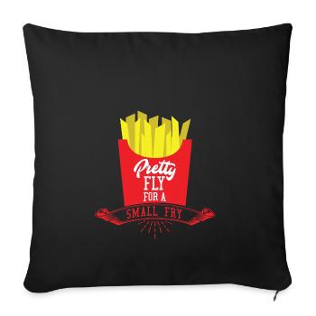 Pommes Pretty Fly - Sofakissenbezug 45 x 45 cm - Schwarz - Vorne