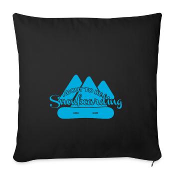 Snowboard hobby gift snowboarder pente de montagne - Housse de coussin décorative 45 x 45 cm - noir - Devant
