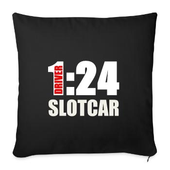 Slotcar 1:24 Carrera model sport gift - Sofa pillowcase 17,3'' x 17,3'' (45 x 45 cm) - black - Front