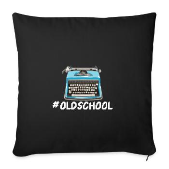 machine à écrire oldschool - Housse de coussin décorative 45 x 45 cm - noir - Devant