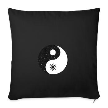 Yin yang - Sofa pillowcase 17,3'' x 17,3'' (45 x 45 cm) - black - Front