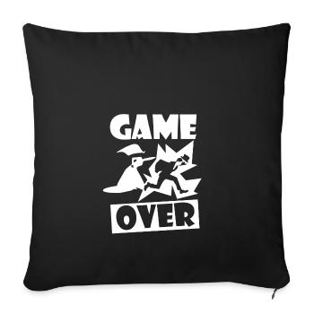 Young | Gift for Weddings - Sofa pillowcase 17,3'' x 17,3'' (45 x 45 cm) - black - Front