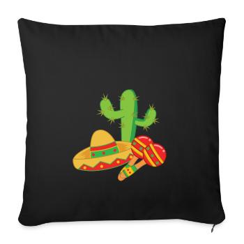 Mexique - T-SHIRT - Housse de coussin décorative 45 x 45 cm - noir - Devant