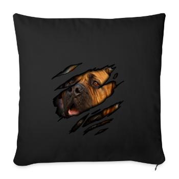 Bullmastiff in me - Sofa pillowcase 17,3'' x 17,3'' (45 x 45 cm) - black - Front