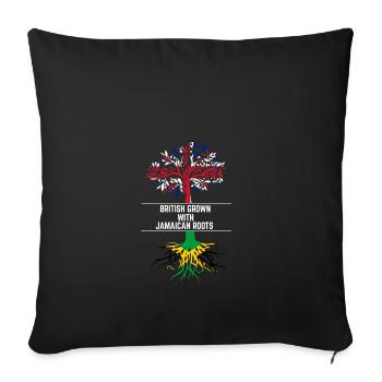 British grown - Sofa pillowcase 17,3'' x 17,3'' (45 x 45 cm) - black - Front