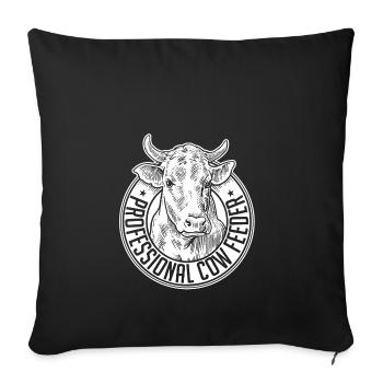 Professional cow feeder - Sofakissenbezug 45 x 45 cm - Schwarz - Vorne