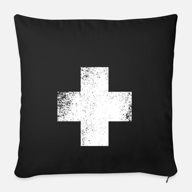 SHAPES FORMEN GRUNGE - Sofakissenbezug 45 x 45 cm - Schwarz