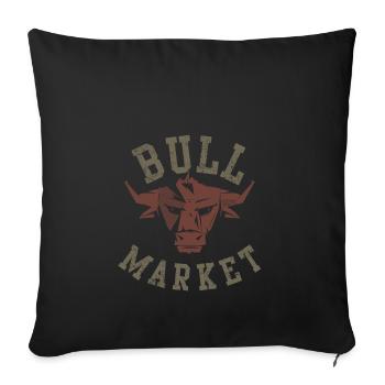 Bulls market money finance stock market shares gift - Sofa pillowcase 17,3'' x 17,3'' (45 x 45 cm) - black - Front