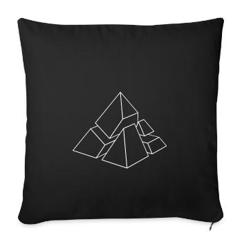 JOSZ DESIGN Pyramid 3 - Sofa pillowcase 17,3'' x 17,3'' (45 x 45 cm) - black - Front