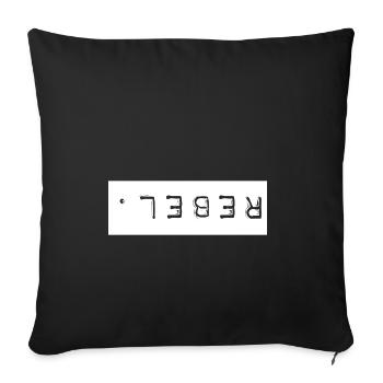 Statement shirt, rebel! - Sofa pillowcase 17,3'' x 17,3'' (45 x 45 cm) - black - Front