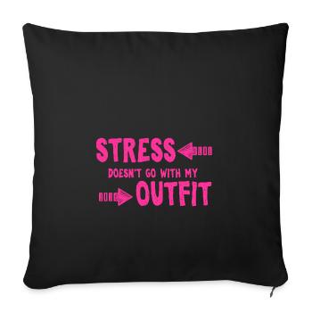 outfit - Sofa pillowcase 17,3'' x 17,3'' (45 x 45 cm) - black - Front