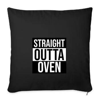 Baker oven bake profession gift idea pastry - Sofa pillowcase 17,3'' x 17,3'' (45 x 45 cm) - black - Front