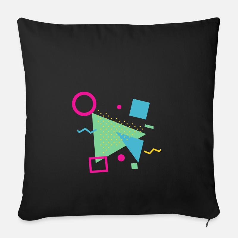 Modèle Vintage | Rétro | Idée cadeau - Housse de coussin décorative 45 x 45 cm - noir