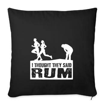 Funny I Thought They Said Rum - Housse de coussin décorative 45 x 45 cm - noir - Devant