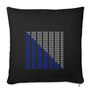 Zurich city canton design coat of arms font - Sofa pillowcase 17,3'' x 17,3'' (45 x 45 cm) - black - Front