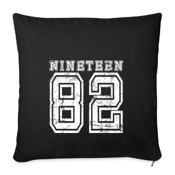 NINETEEN 1982 - Sofa pillowcase 17,3'' x 17,3'' (45 x 45 cm) - black - Front