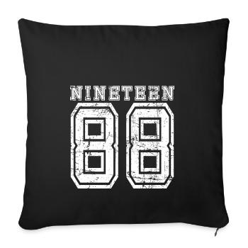 NINETEEN 1988 - Sofa pillowcase 17,3'' x 17,3'' (45 x 45 cm) - black - Front