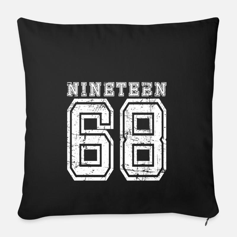 1968 NINETEEN - Housse de coussin décorative 45 x 45 cm - noir