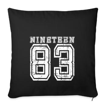 NINETEEN 1983 - Sofa pillowcase 17,3'' x 17,3'' (45 x 45 cm) - black - Front