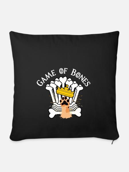 Game of Bones - Sofa pillowcase 17,3'' x 17,3'' (45 x 45 cm) - black