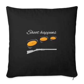 Tir au pigeon d’argile Se produit I Tir au pigeon d’argile - Housse de coussin décorative 45 x 45 cm - noir - Devant