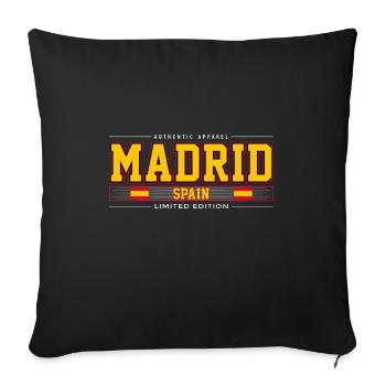 Madrid - Sofa pillowcase 17,3'' x 17,3'' (45 x 45 cm) - black - Front