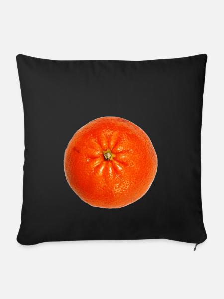 mandarin mandarine veggie gemuese fruits1 - Sofakissenbezug 45 x 45 cm - Schwarz