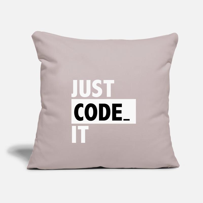 just code it Housse de coussin décorative 45 x 45 cm
