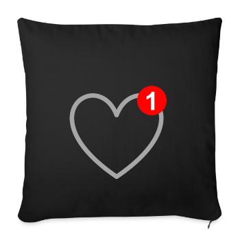 The love - message - SMS - in love - Sofa pillowcase 17,3'' x 17,3'' (45 x 45 cm) - black - Front