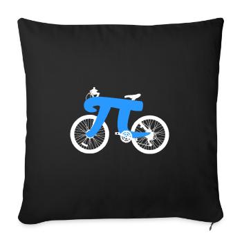Mathématiques de vélo pi - Housse de coussin décorative 45 x 45 cm - noir - Devant