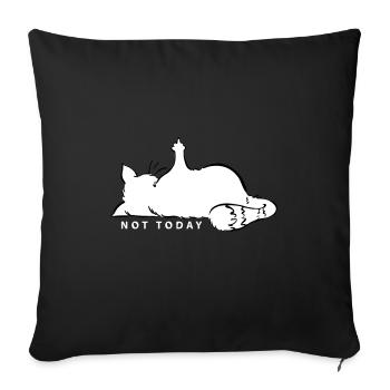 Chat Majeur Not Today Non Amour des chats Nö - Housse de coussin décorative 45 x 45 cm - noir - Devant