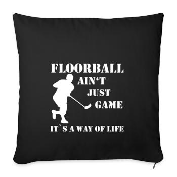 Floorball - Housse de coussin décorative 45 x 45 cm - noir - Devant