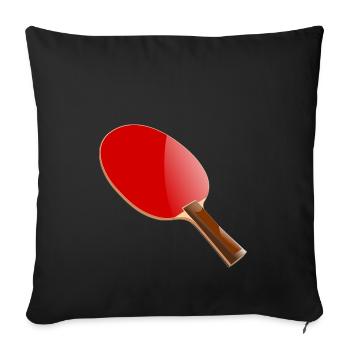 Raquette de tennis - Housse de coussin décorative 45 x 45 cm - noir - Devant