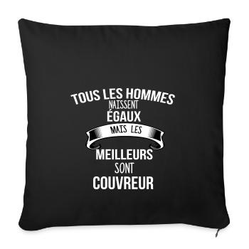 Humor gift roofer - Sofa pillowcase 17,3'' x 17,3'' (45 x 45 cm) - black - Front