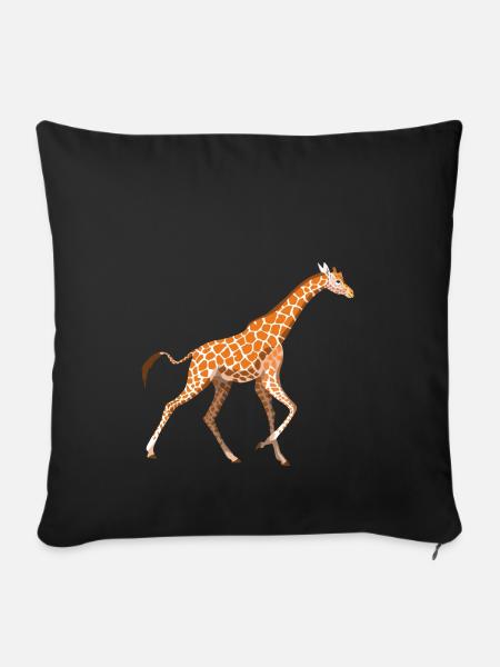 Giraffe - Sofakissenbezug 45 x 45 cm - Schwarz