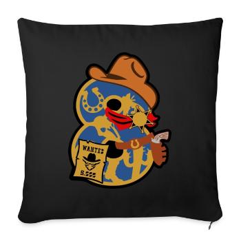 Cowboy 8. Geburtstagsparty Nummer 8 - 8 Jahre - Sofakissenbezug 45 x 45 cm - Schwarz - Vorne