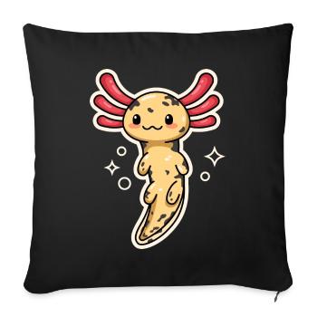 Mosaic Axolotl Design for Axolotl Lovers - Sofa pillowcase 17,3'' x 17,3'' (45 x 45 cm) - black - Front
