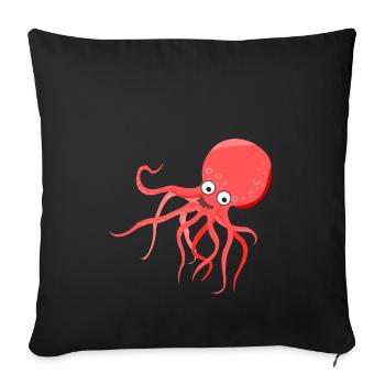 Octopus - Sofa pillowcase 17,3'' x 17,3'' (45 x 45 cm) - black - Front